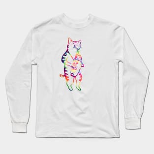 Saxocat - cat playing saxophone Long Sleeve T-Shirt